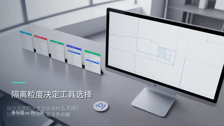 身份层隔离与执行层隔离的视觉对比：左侧多窗口独立指纹，右侧单窗口进程边界