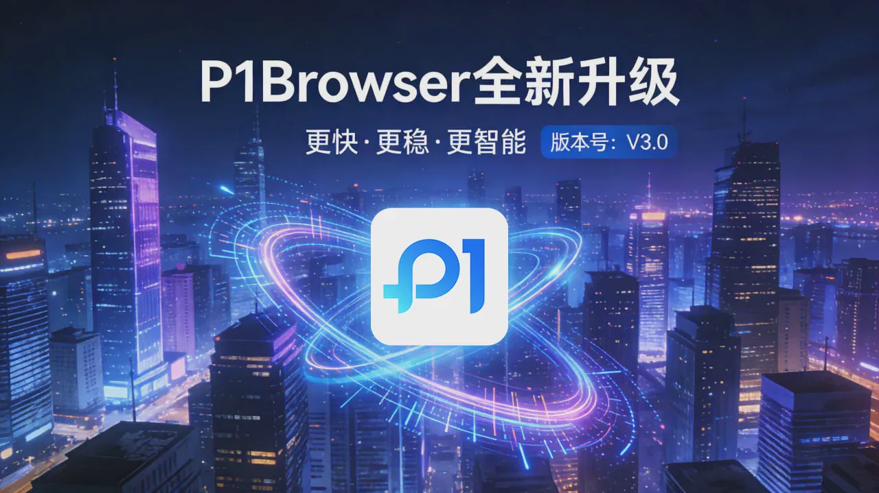 多账号防关联浏览器_P1Browser_支持_Facebook_YouTube_TikTok_Instagram 图1