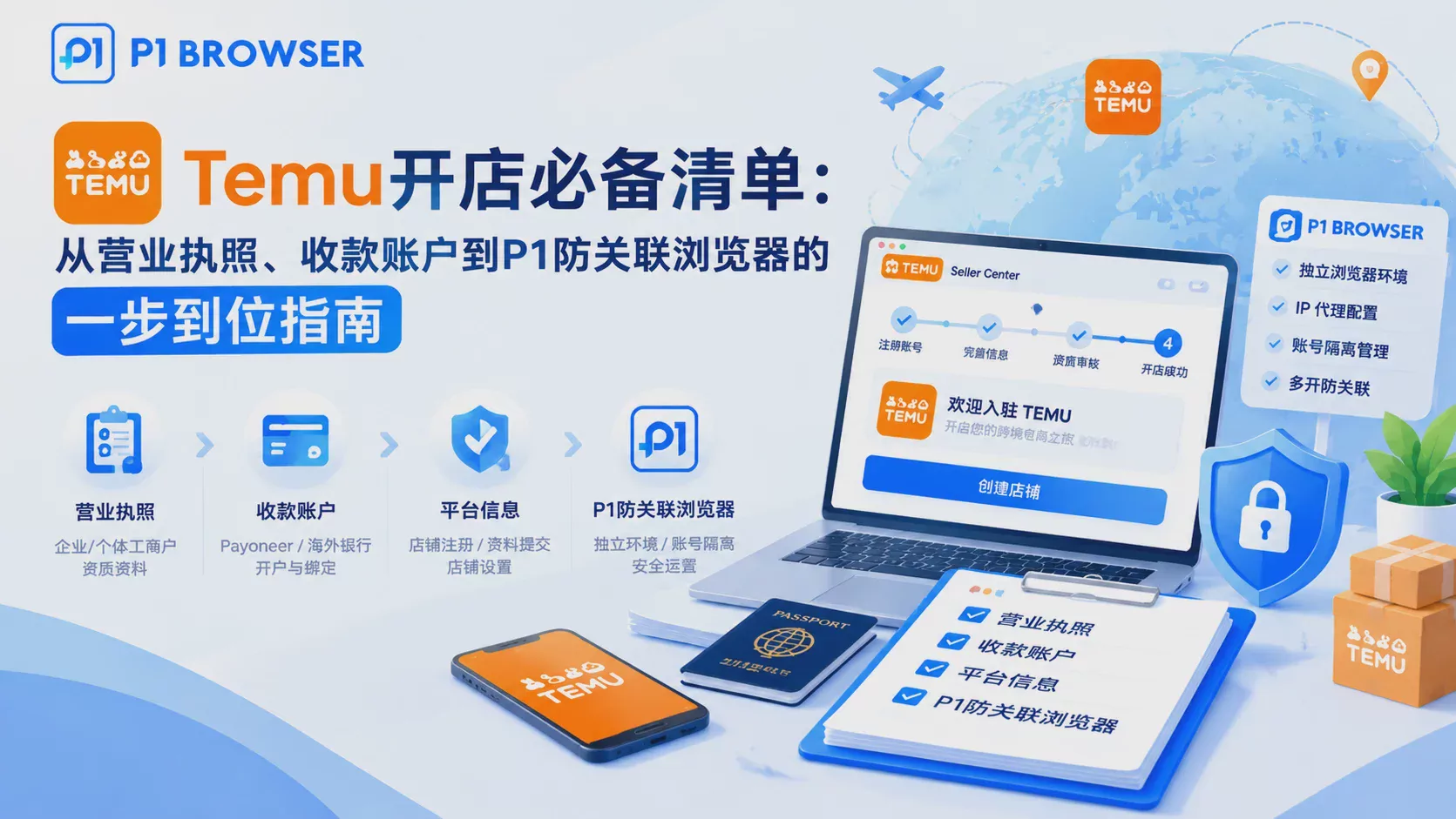 Temu Store Setup Checklist: A One-Stop Guide from Business License and Payout Account to P1 Anti-Association Browser