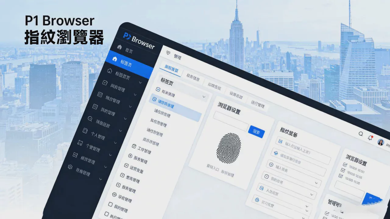 P1Browser_指纹浏览器|数十万用户认可的多账号安全工具 图1 P1Browser_指纹浏览器|数十万用户认可的多账号安全工具 图1